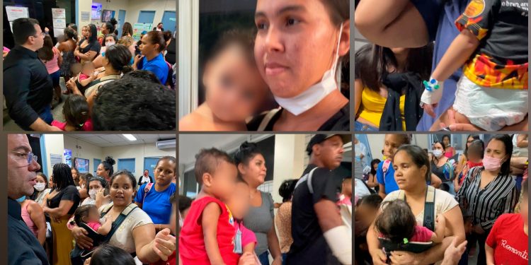 Pais desesperados denunciam superlotação e demora de atendimento no Hospital Joãozinho, e deputado Wilker Barreto flagra a situação caótica