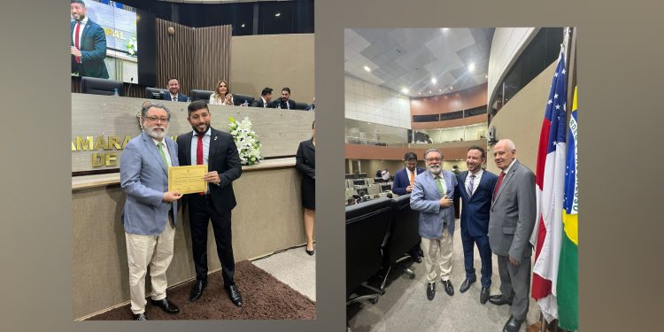 Armando Mendes recebe homenagem na Espi, instituição que administra o Bolsa Universidade criada por seu pai, Amazonino Mendes