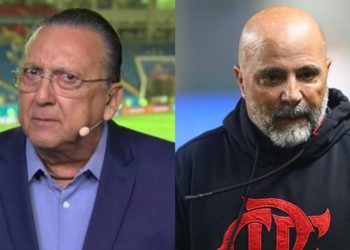 Galvão Bueno critica Sampaoli após eliminação do Flamengo na Libertadores: ‘Um perdedor’, dispara o narrador