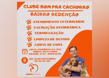 Idealizado por Kennedy Marques, Clube bom pra cachorro acontece no bairro Redenção