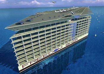 Conheça o maior navio do mundo terá 1,4 km e transportará até 100 mil pessoas a bordo