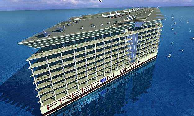 Conheça o maior navio do mundo terá 1,4 km e transportará até 100 mil pessoas a bordo