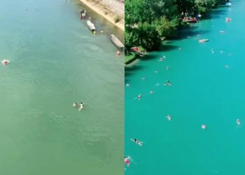 Suíços Optam por Boiar em Rios para Chegar ao Trabalho e Evitar Trânsito e o Desconforto do Transporte Público