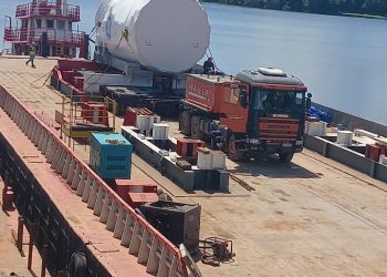 Obra do Complexo Azulão 950, em Silves, avança com a chegada de equipamentos para montagem das usinas termelétricas